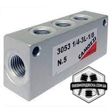 Колектори з вихідними отворами тільки зверху CAMOZZI 3053