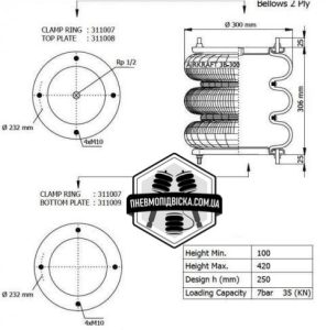 пневмоподушка 3б300