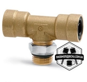 Фітинг трійник з зовнішнім метричним різьбленням CAMOZZI 9412