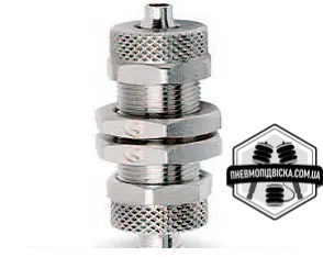 Фітинг прямий з'єднувач-перехідник CAMOZZI 1510 (з контр.гайками)