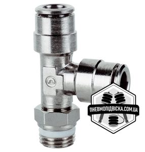 Фітинг цанговий трійник зовнішнім різьбленням CAMOZZI S6440 поворотний