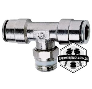 Фітинг цанговий трійник зовнішнім різьбленням CAMOZZI S6430 поворотний